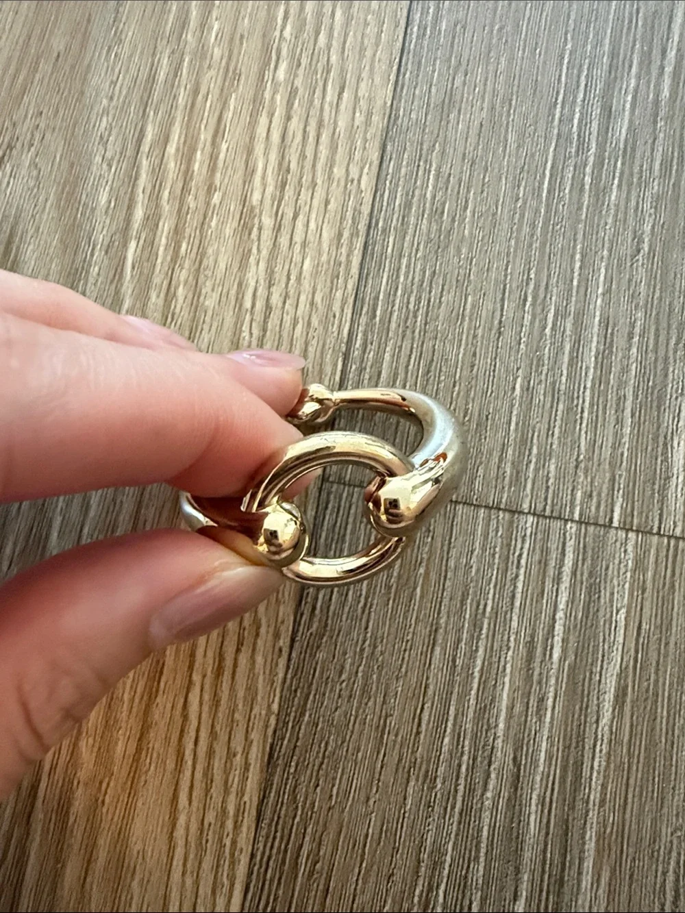 Hermes Mors scarf ring in gold